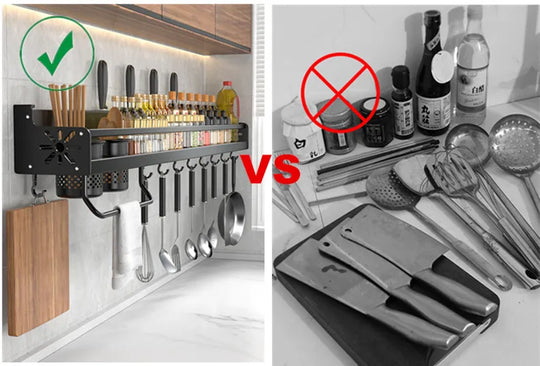 Kitchen Spice Storage Knives Holder Knife Stand Spice Rack Organizer Knives Holder Spoon and Chopsticks Rest Hanging Organizers