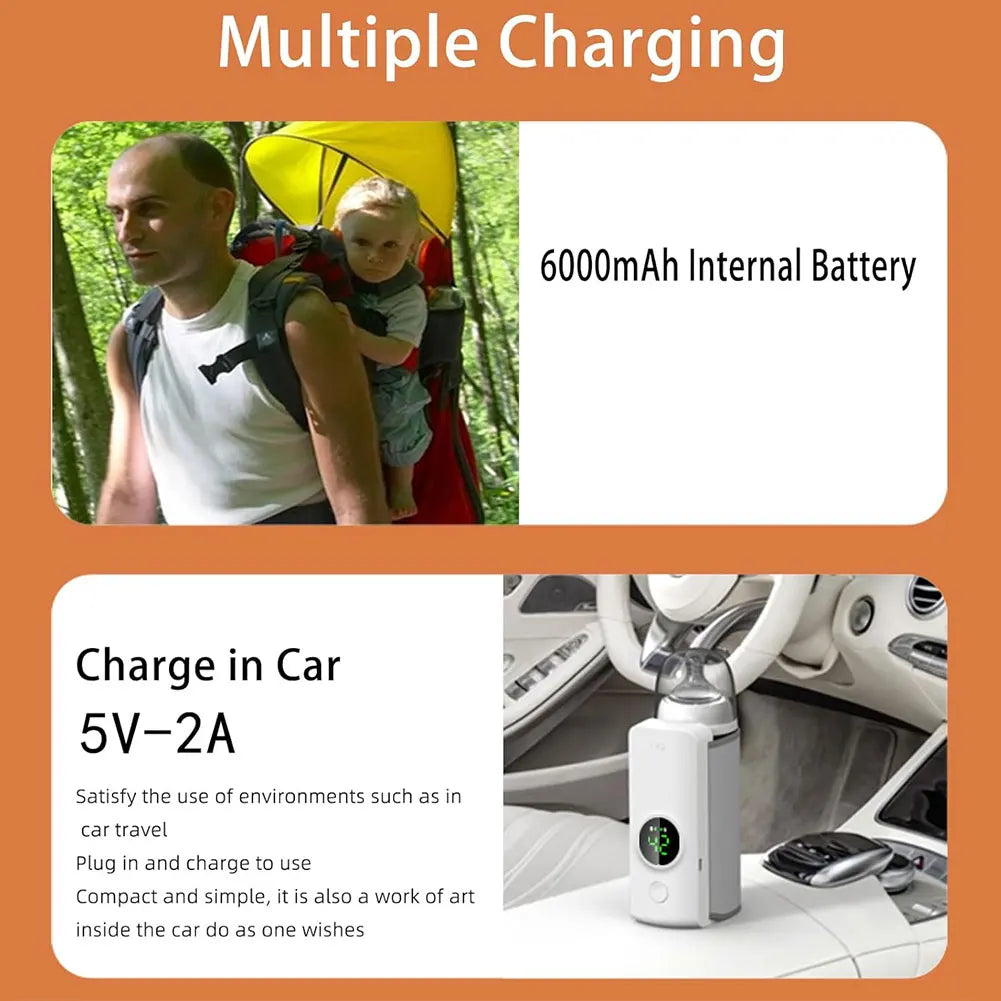 Cordless Milk Warmer with Temperature Control Baby Bottle Warmer Travel Warmer for Comfortable Baby Feeding On The Go