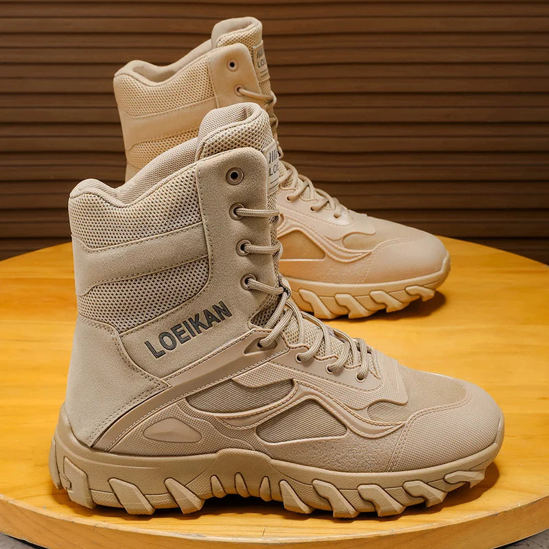 Men's Tactical Military Boots | Non-Slip High-Top Hiking Shoes