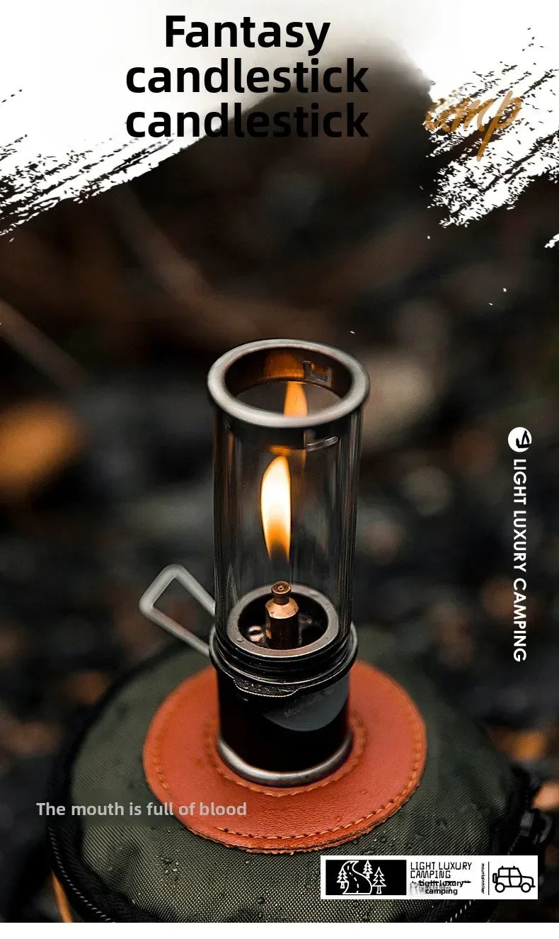 MOUNTAINHIKER Dreamlike Candlelight Lamp Tent Lighting Equipment Camping Lamp Windproof Gas Candle Lamp Outdoor Camping Lights