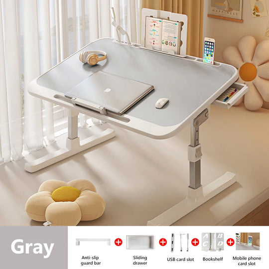 Laptop Desk Foldable Bed Table Adjustable Computer Desk Office Desk Children's Study Desk Bedroom Living Room Desk Adjustable