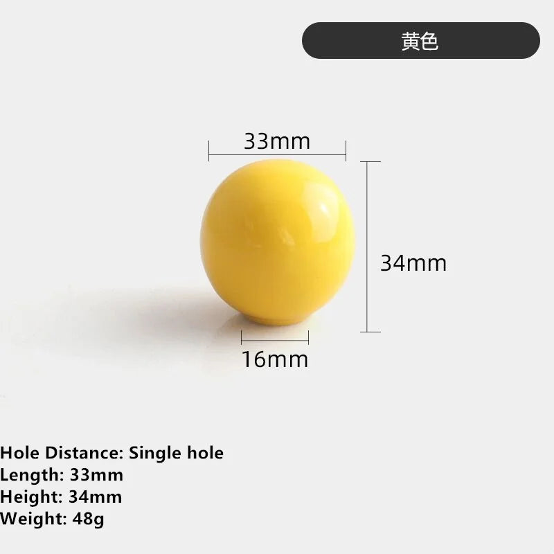 Handles Drawer Cabinet Furniture Kitchen Handles for Cabinet Knob Door Drawer Knob Colour Ceramics Rotundity Single Hole
