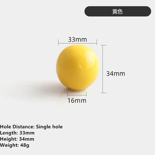 Handles Drawer Cabinet Furniture Kitchen Handles for Cabinet Knob Door Drawer Knob Colour Ceramics Rotundity Single Hole