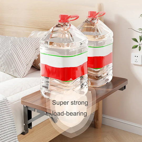 Foldable Collapsible Organizer Attachable Bedside Shelf Table Under Bed Mat Dorm Bunk Bed Storage for College Space Save