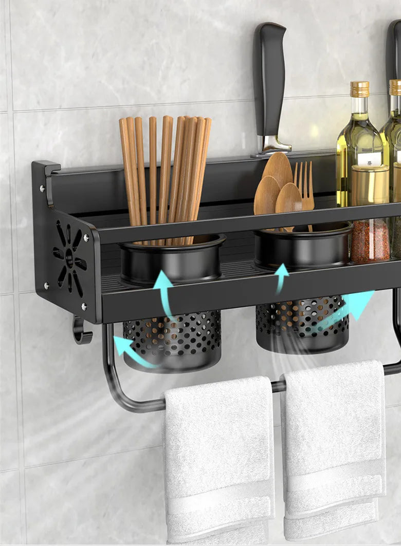 Kitchen Spice Storage Knives Holder Knife Stand Spice Rack Organizer Knives Holder Spoon and Chopsticks Rest Hanging Organizers