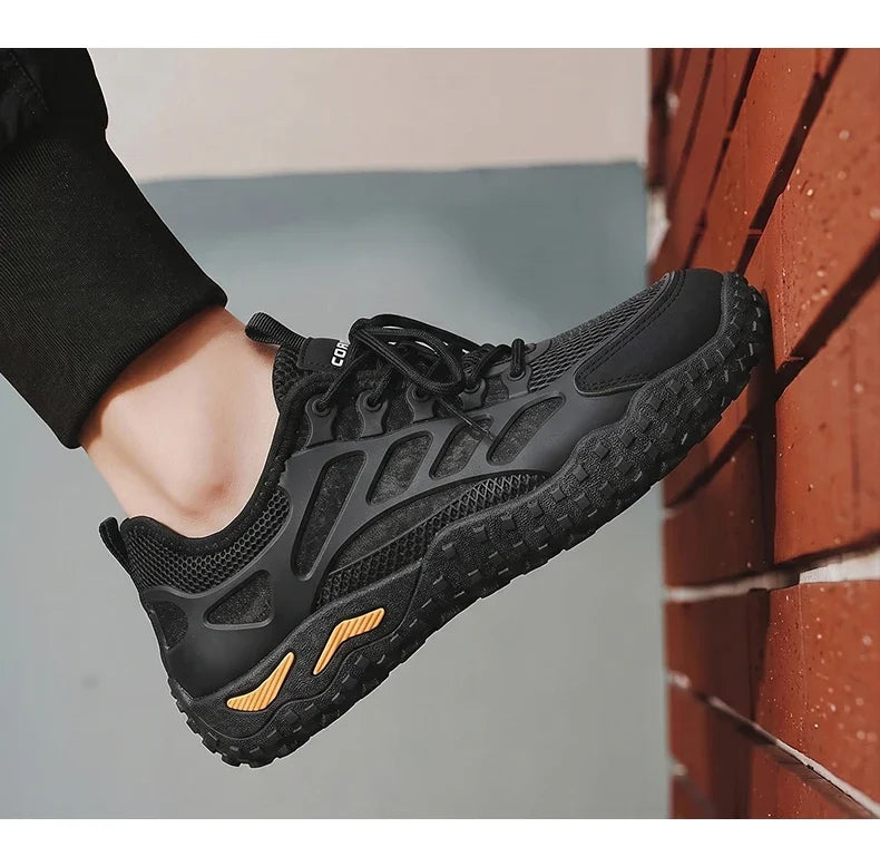 Men's Casual Sneakers Breathable New Versatile Mesh Casual Shoes Summer Anti Slip Wear-resistant Hiking Shoes Outdoor Walking