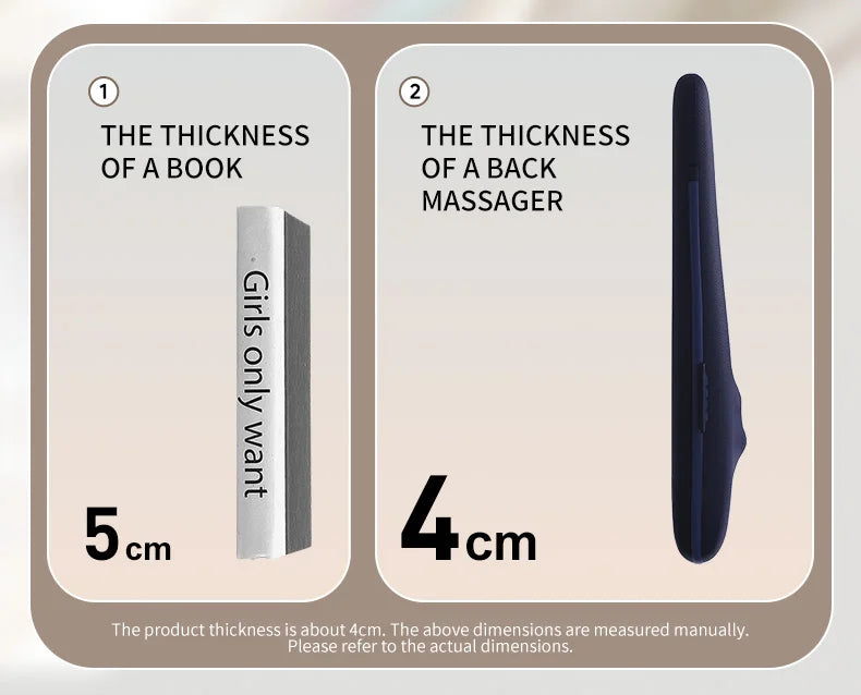 Shiatsu Neck and Back Massager with Heat Full Back Fixed Point Knead Rolling Ultra Slim Massage Cushion for Home Office Seat Use