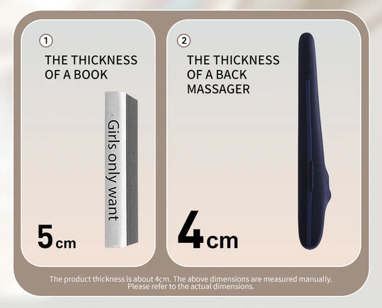 Shiatsu Neck and Back Massager with Heat Full Back Fixed Point Knead Rolling Ultra Slim Massage Cushion for Home Office Seat Use