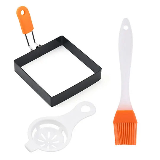 3/4pcs Square Ring for Frying Egg 4Inch Pancake Cooking Rings Omelet Maker Non Stick Stainless Steel Fried Egg Ring Pancake Mold