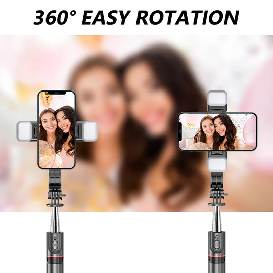 Wireless Bluetooth Double Fill Light Tripod with Remote Shutter for Android & iOS Smartphones