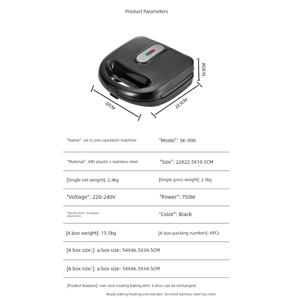 Panini Toast Breakfast Machine Sandwich