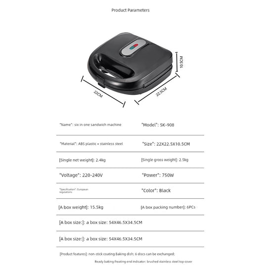 Panini Toast Breakfast Machine Sandwich