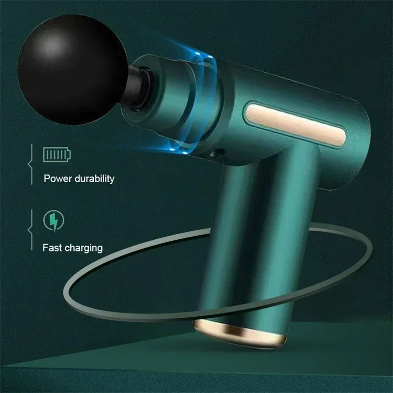 Portable Fascia Gun Vibration Massage Gun For Body Neck Back Pain Gout Relief Deep Muscle Relaxation Fitness Slimming One Head - Jscomfortzstore