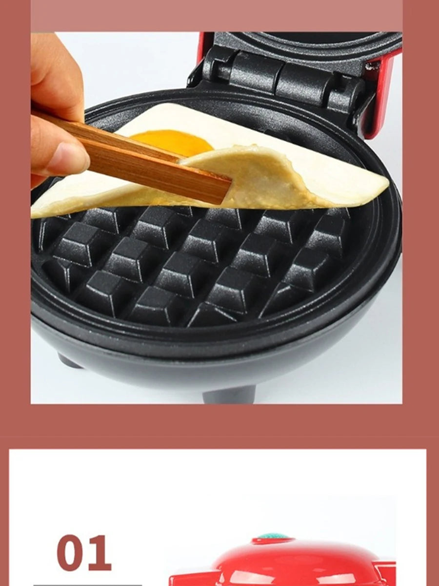 Mini Multifunctional Electric Waffle Maker, Sandwich Cake Oven, Breakfast Mold, Kitchen Supplies, Cooking Utensils