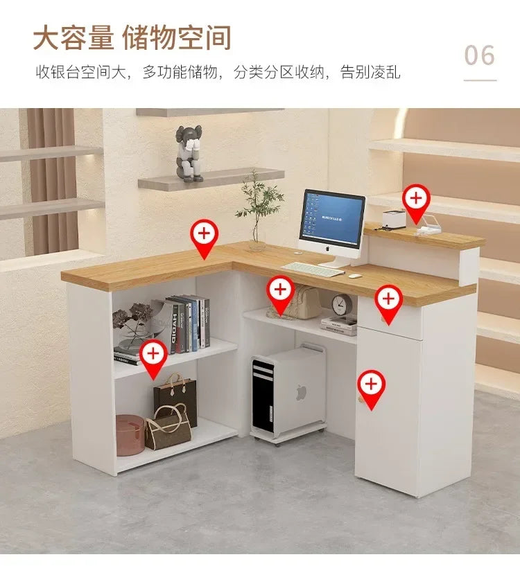 Bar Modern Reception Desk Tall Cabinet Lights Office Table Reception Desk Commercial Cashier Mostrador Garden Furniture Sets