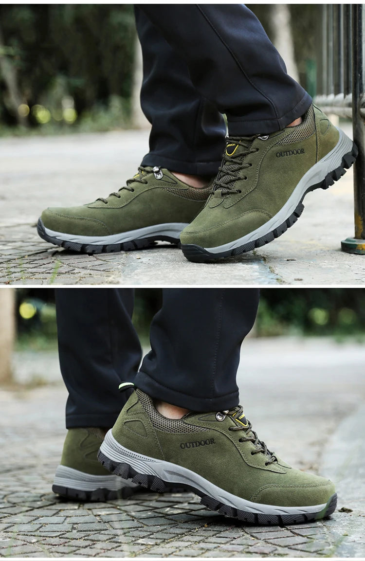 New Original Men's Outdoor Suede Leather Hiking Shoes Travel Hiking Shoes Hunting Shoes Hiking Trail Jogging Shoes Large Size 49