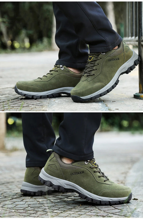 New Original Men's Outdoor Suede Leather Hiking Shoes Travel Hiking Shoes Hunting Shoes Hiking Trail Jogging Shoes Large Size 49