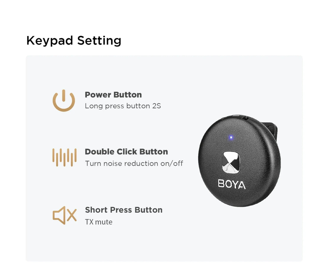 BOYA Omic D/U Wireless Lavalier Lapel Microphone