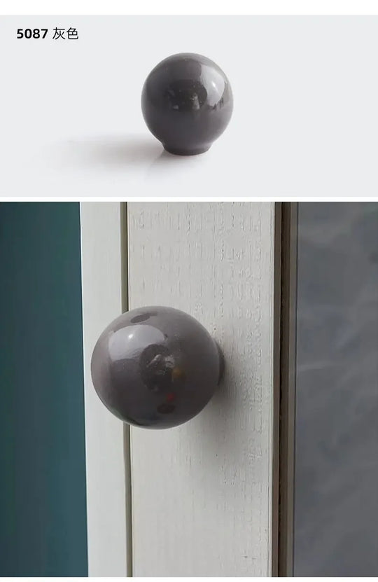Handles Drawer Cabinet Furniture Kitchen Handles for Cabinet Knob Door Drawer Knob Colour Ceramics Rotundity Single Hole
