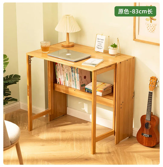 Folding Desk Computer Table Office Desk Student Home Small Desktop Solid Wood Bedroom Bedside Writing Workstation