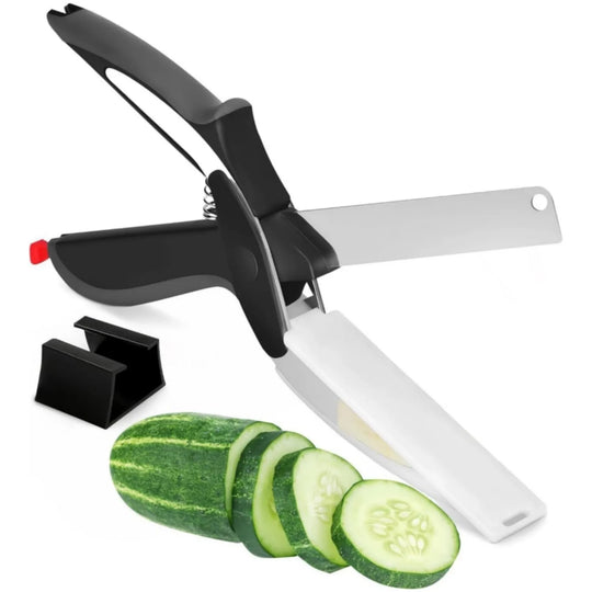 2-in-1 Food Scissors with Cutting Board