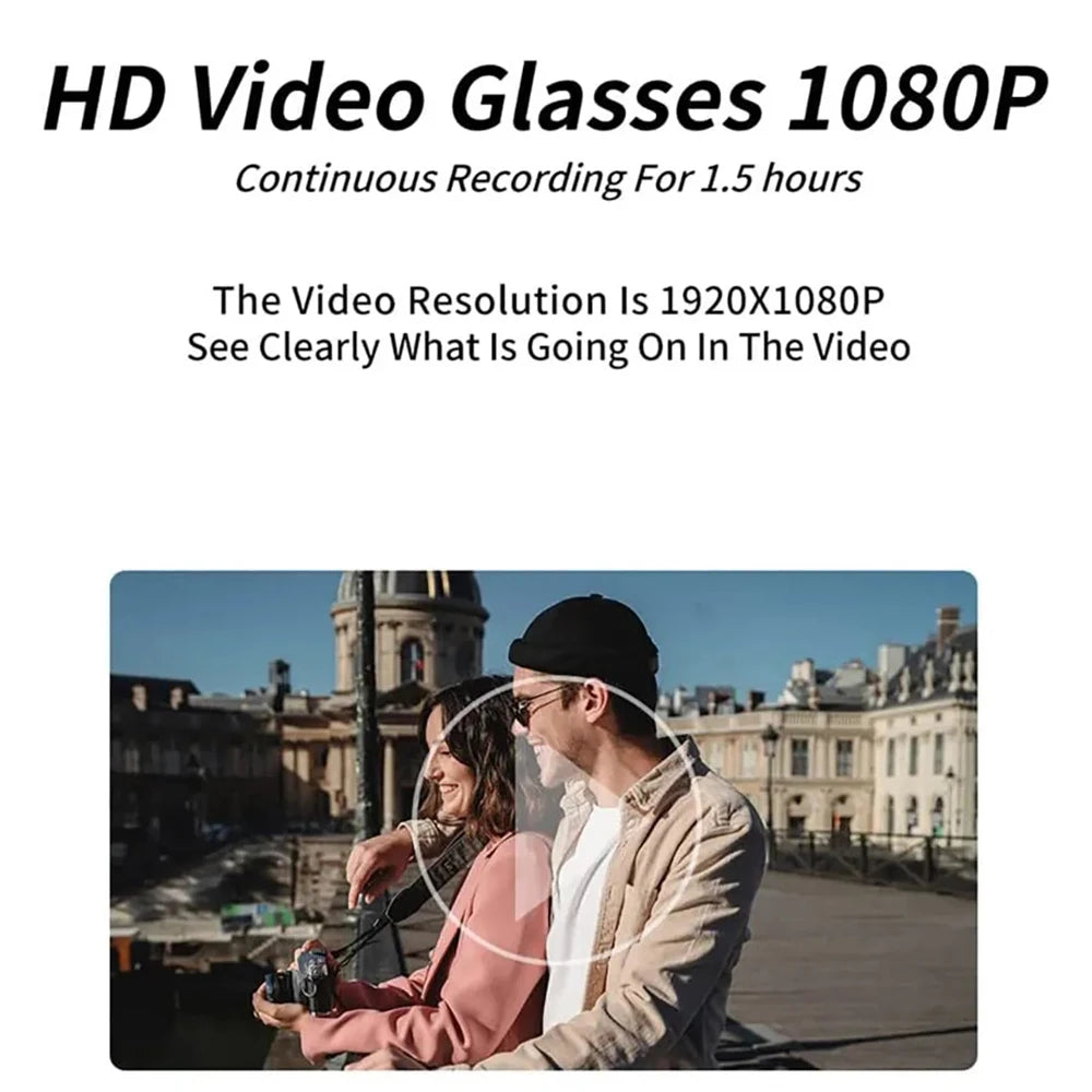 Portable 1080P HD Mini Glasses Camera Video Recorder Wearable Sunglasses Camera Outdoor Sports DV DVR Surveillance Camcorder