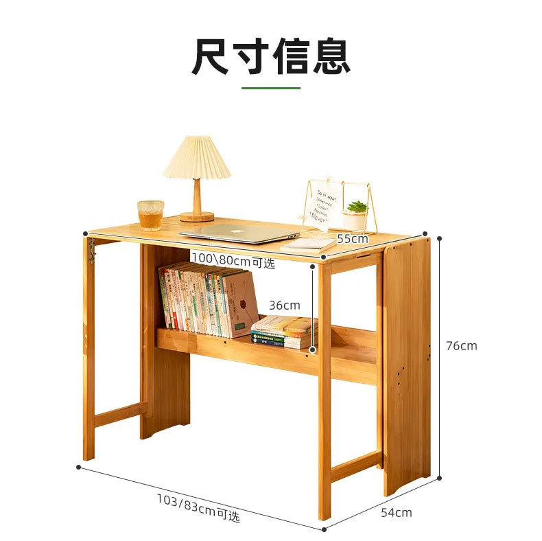 Folding Desk Computer Table Office Desk Student Home Small Desktop Solid Wood Bedroom Bedside Writing Workstation