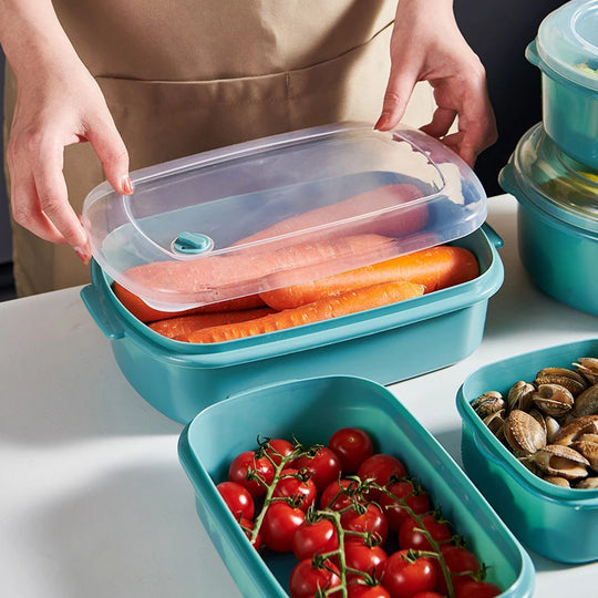 3-Pack BPA-Free Plastic Food Storage Containers with Lids