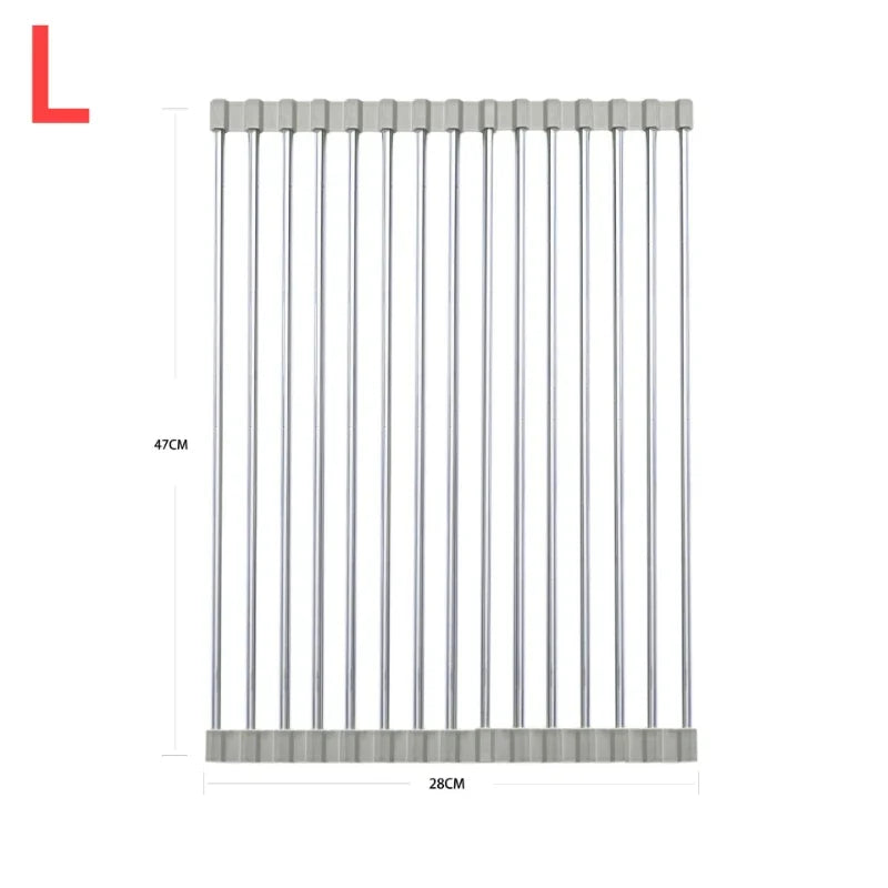 Silicone & Stainless Steel Fruit & Vegetable Dish Drainer