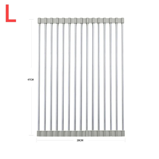 Silicone & Stainless Steel Fruit & Vegetable Dish Drainer