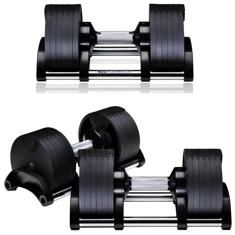 36KG Adjustable Dumbbell Set with Stand