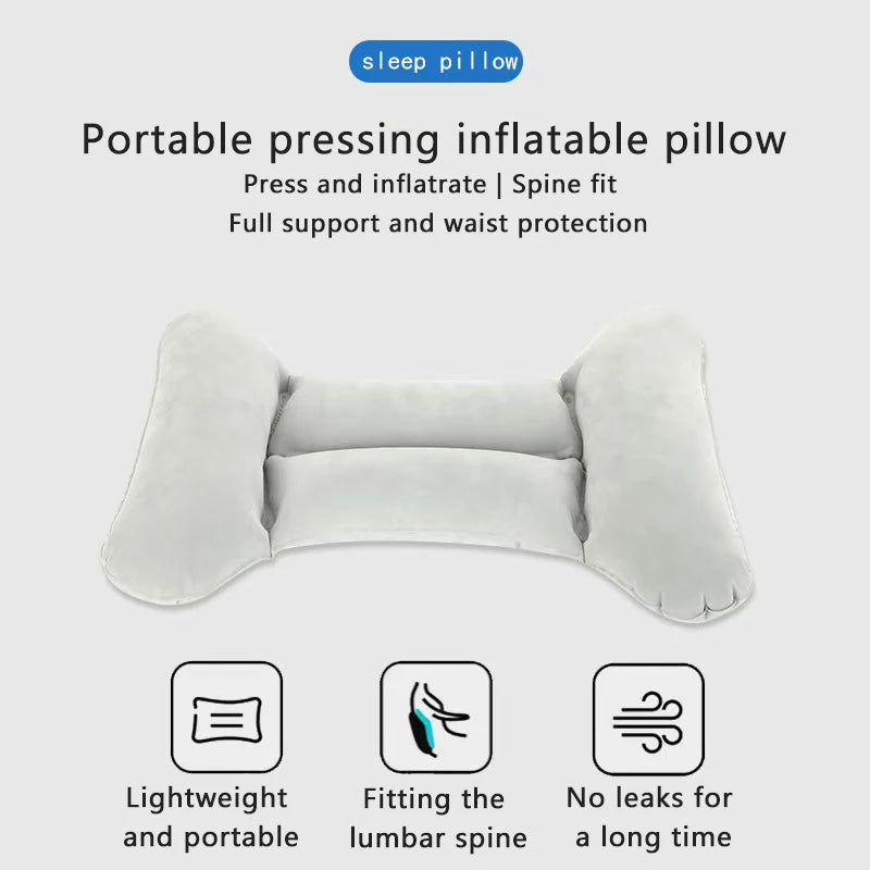 Inflatable Pillow Adjustab  Lumbar Support Pillow for Sleep Suitable for Side Lying and Supine Position