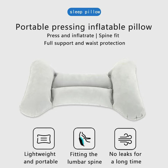 Inflatable Pillow Adjustab  Lumbar Support Pillow for Sleep Suitable for Side Lying and Supine Position