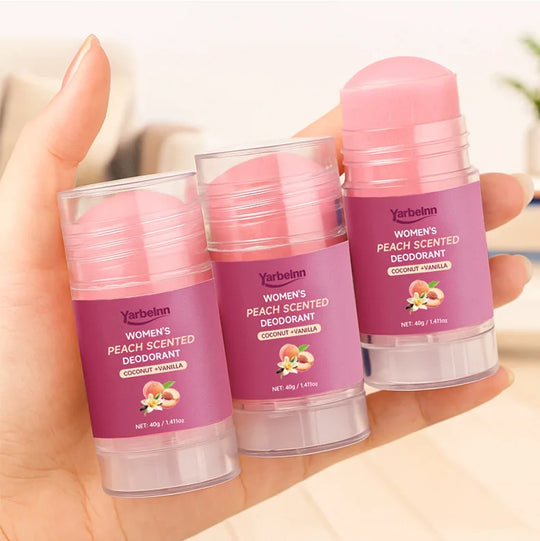 peach Deodorant set - 72H Freshness, Aluminum-Free, Sweet Scent for Women, School Safe for Sensitive Refreshing and non-greasy