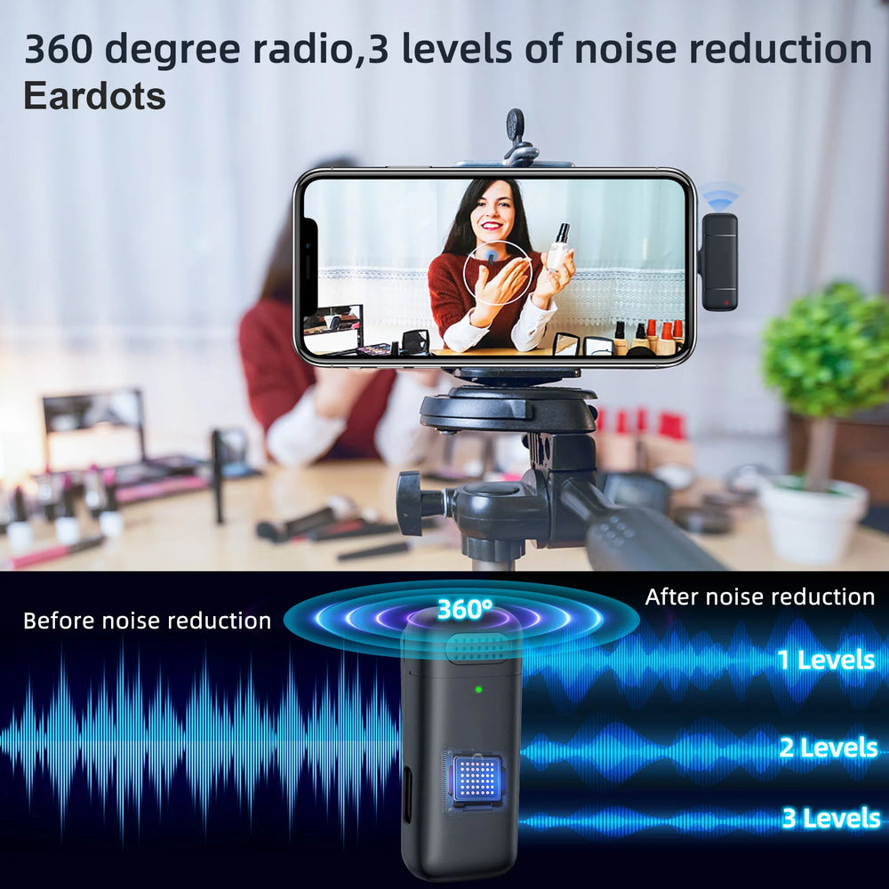 2-in-1 K30 Wireless Lavalier Microphone