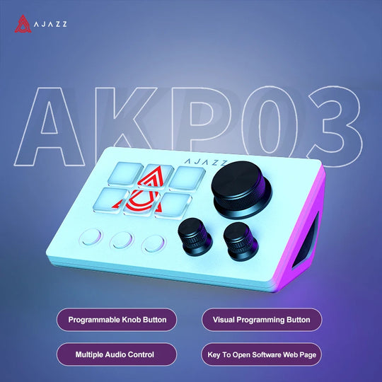 Ajazz AKP03E Programmable Macro Keyboard Multifunctional Console Panel Assistente Custom Button Mini Keyboard For PC Laptop