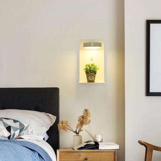 Led Wall Lamp Modern Simplicity Interior Wall Light Bedroom Night Lamp Bedside Lamp LED Light with Usb Mobile Phone Charging