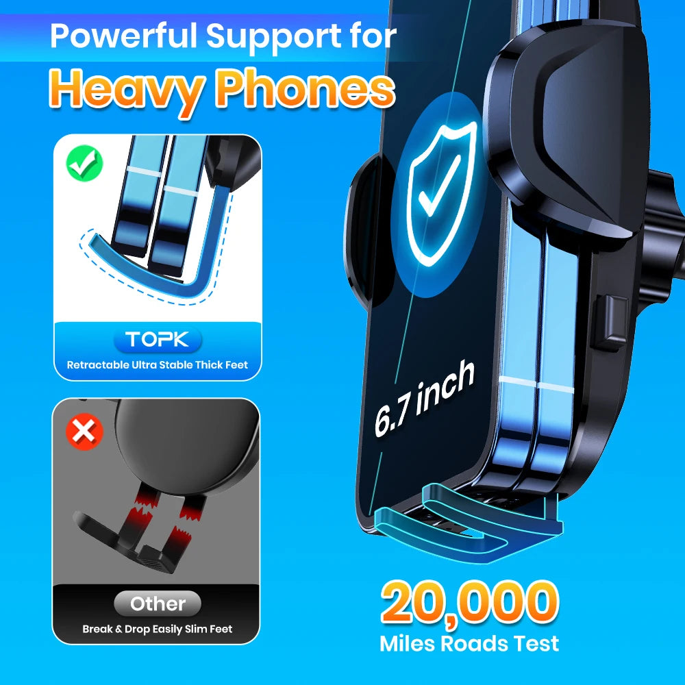 TOPK Universal Car Bracket Gravity Phone Holder