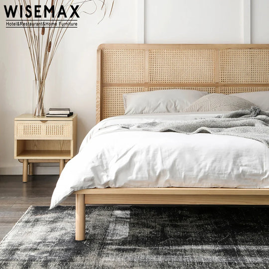 Modern Bedroom Furniture Wooden Bedside Table Nightstand Cabinet Bed End Side Table With Drawer For Home Use