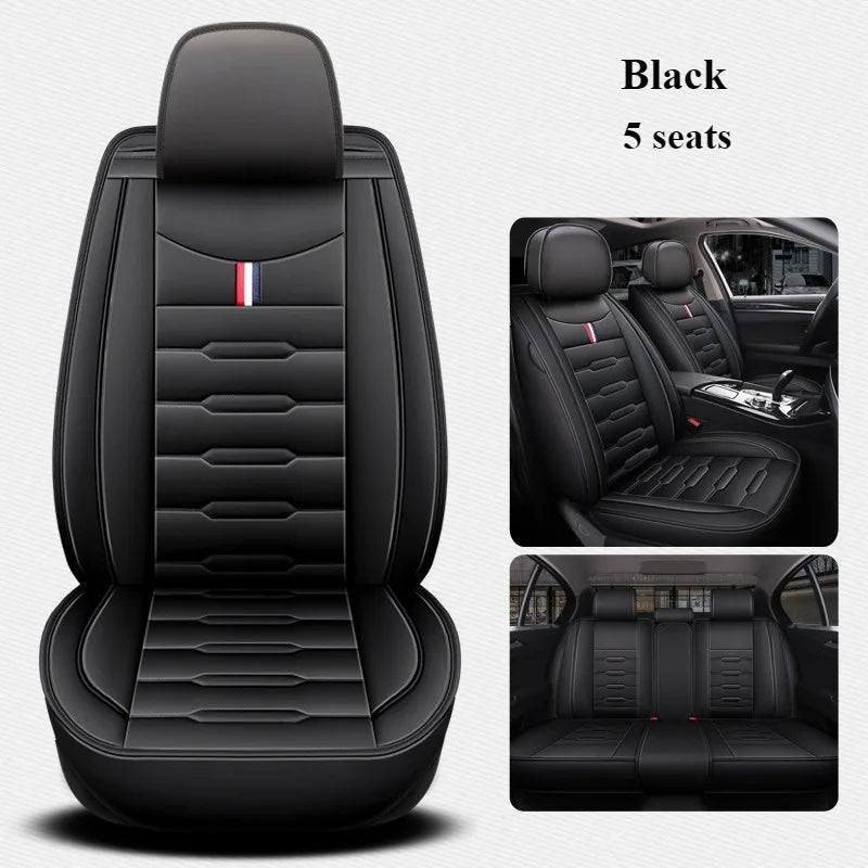 5-Seater Universal Luxury PU Leather Car Seat Covers