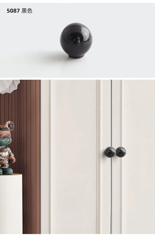 Handles Drawer Cabinet Furniture Kitchen Handles for Cabinet Knob Door Drawer Knob Colour Ceramics Rotundity Single Hole