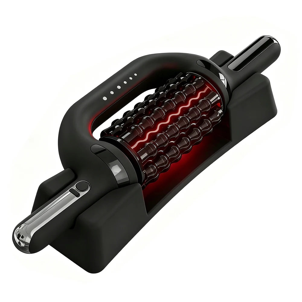 Electric Roller Massage Gun with Red Light