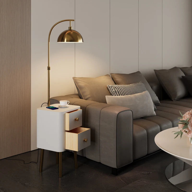 Italian Luxury Nightstand with Light Drawers