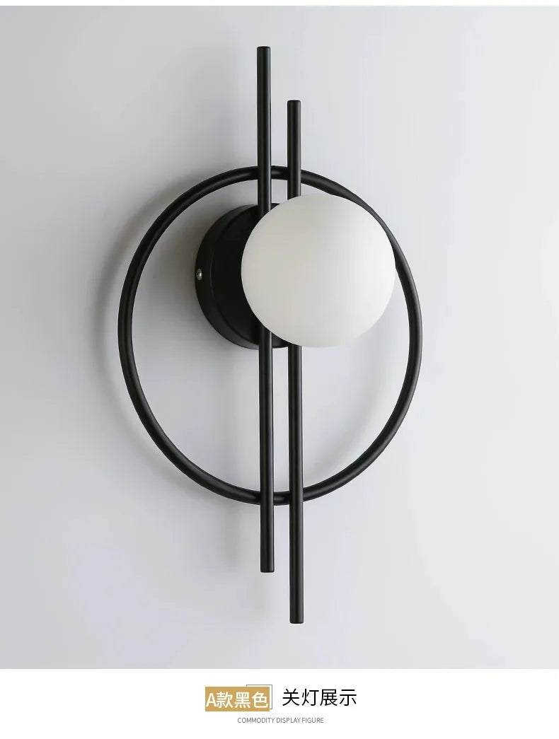 Minimalist postmodern wall lamp creative personality living room bedroom bedside Nordic modern minimalist long aisle lamp