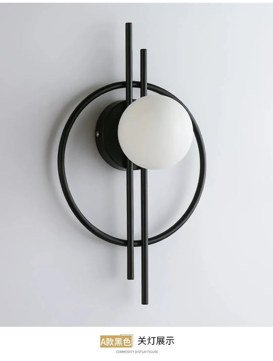 Minimalist postmodern wall lamp creative personality living room bedroom bedside Nordic modern minimalist long aisle lamp