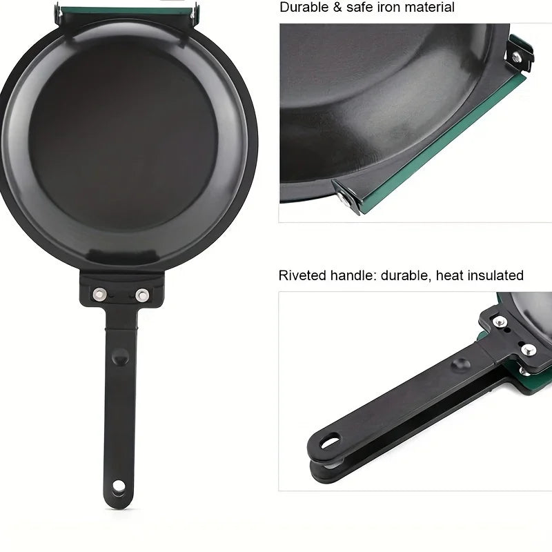 Double Sided Frying Pan Nonstick Folding Breakfast Pan Pancake Cake Fried Egg Pan Kitchen Cookware Tools Kitchen Accessories New