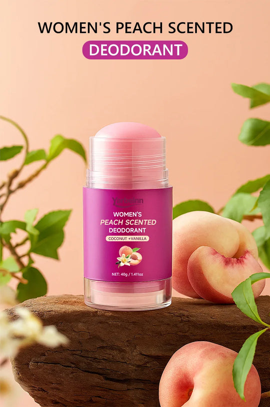 peach Deodorant set - 72H Freshness, Aluminum-Free, Sweet Scent for Women, School Safe for Sensitive Refreshing and non-greasy
