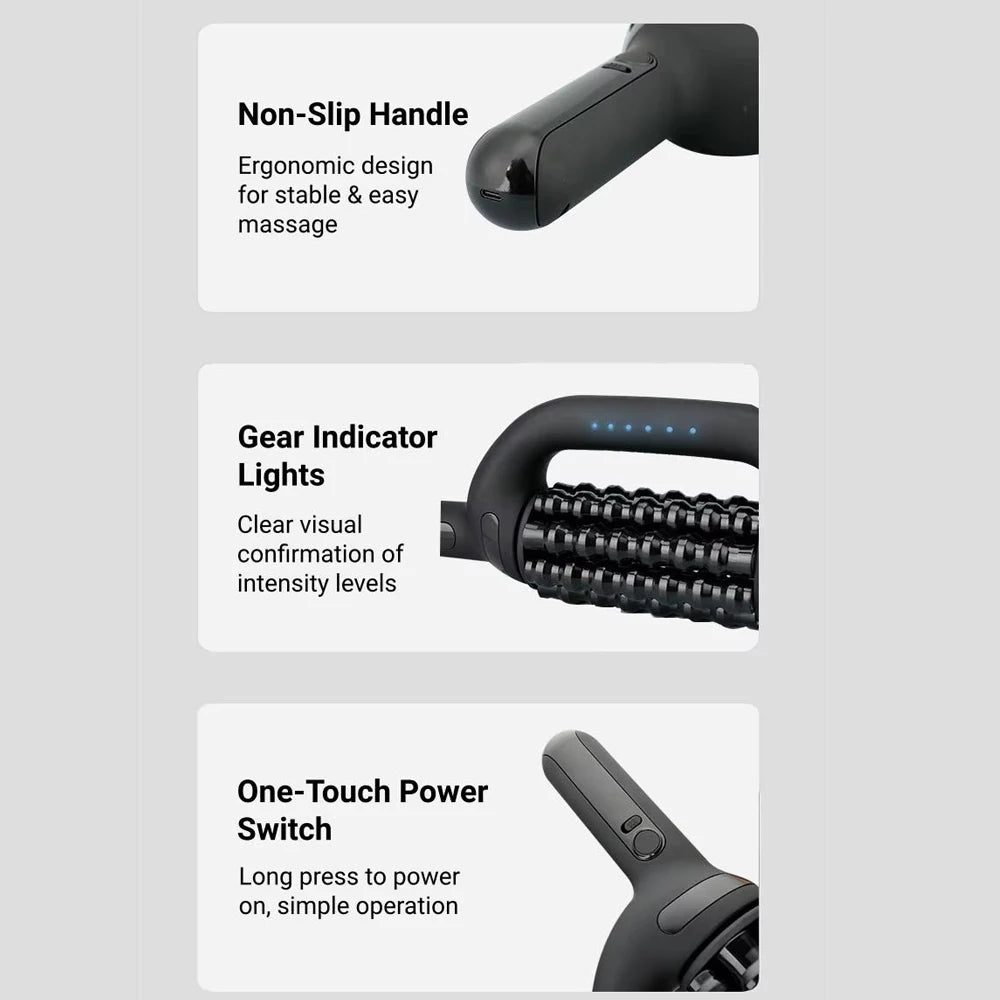 Electric Roller Massage Gun with Red Light