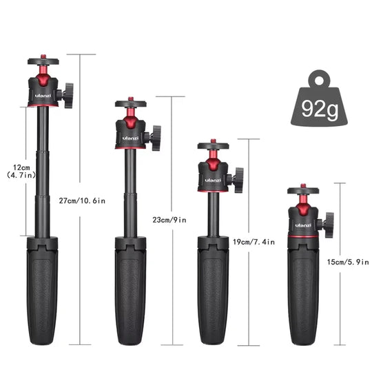 White Foldable Tripod & Monopod Mount for DSLR, Android, iPhone, Smartphone (1/4'' Thread)