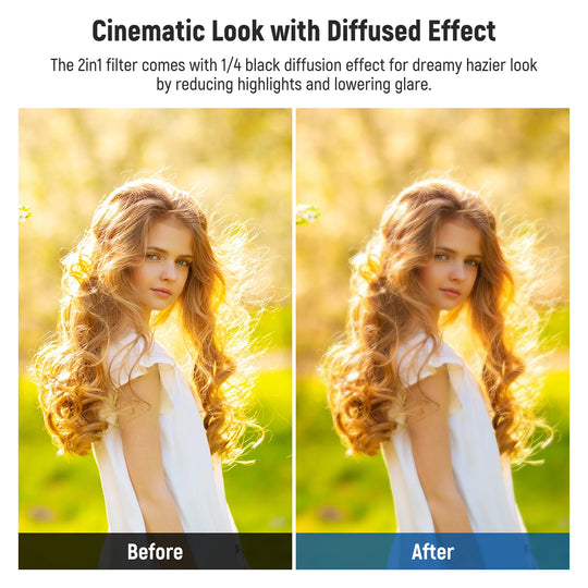2-in-1 HD Neutral Density with Mist Dreamy Cinematic Effect